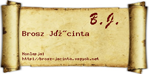 Brosz Jácinta névjegykártya